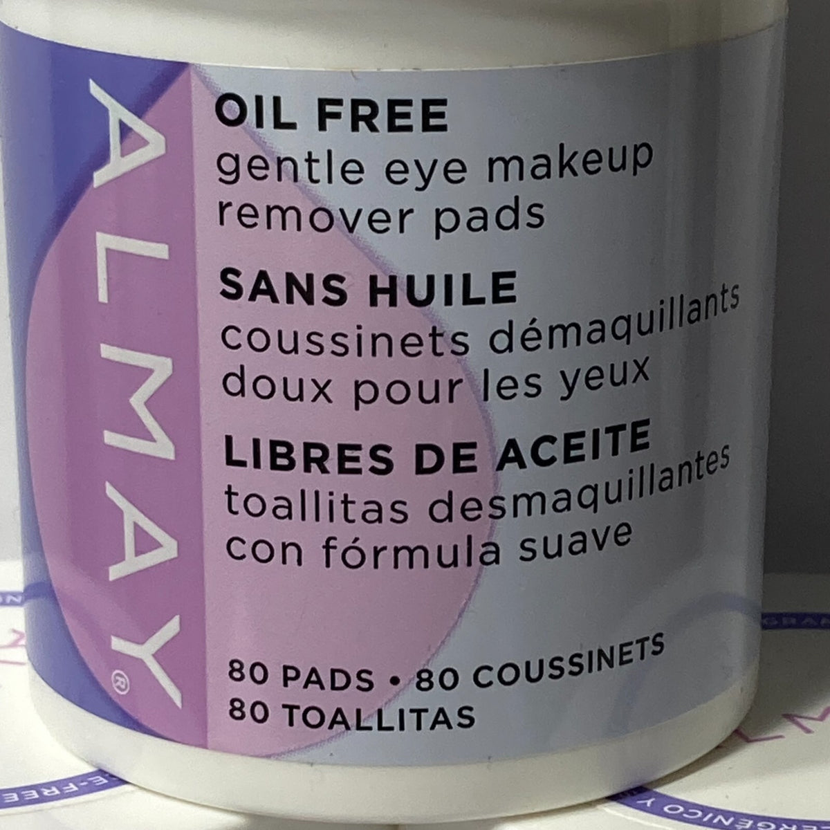 Almay Oil-Free Gentle Eye Makeup Remover Pads - 3 Tubs, 80 Count Each