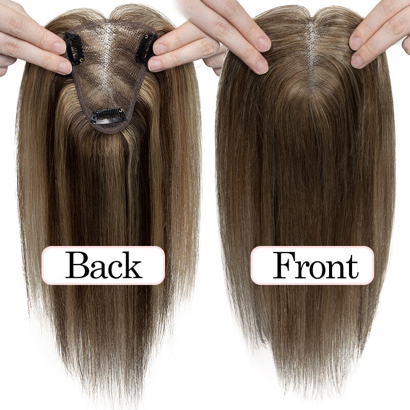 Clip-In Remy Human Hair Topper for Women with Thinning Hair