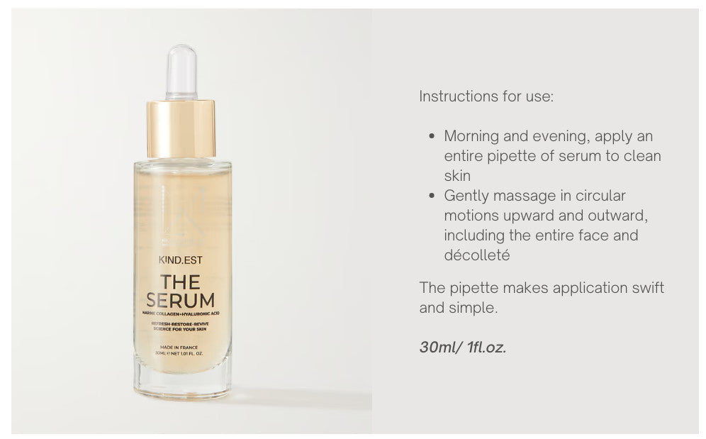 Anti-Aging Skin Serum with Hyaluronic Acid & Marine Collagen - 1oz