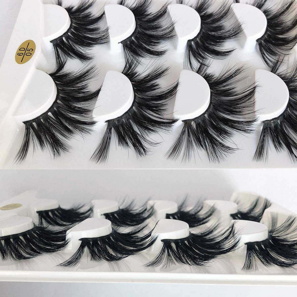25mm Dramatic Faux Mink Lashes - Fluffy Volume 6D False Eyelashes