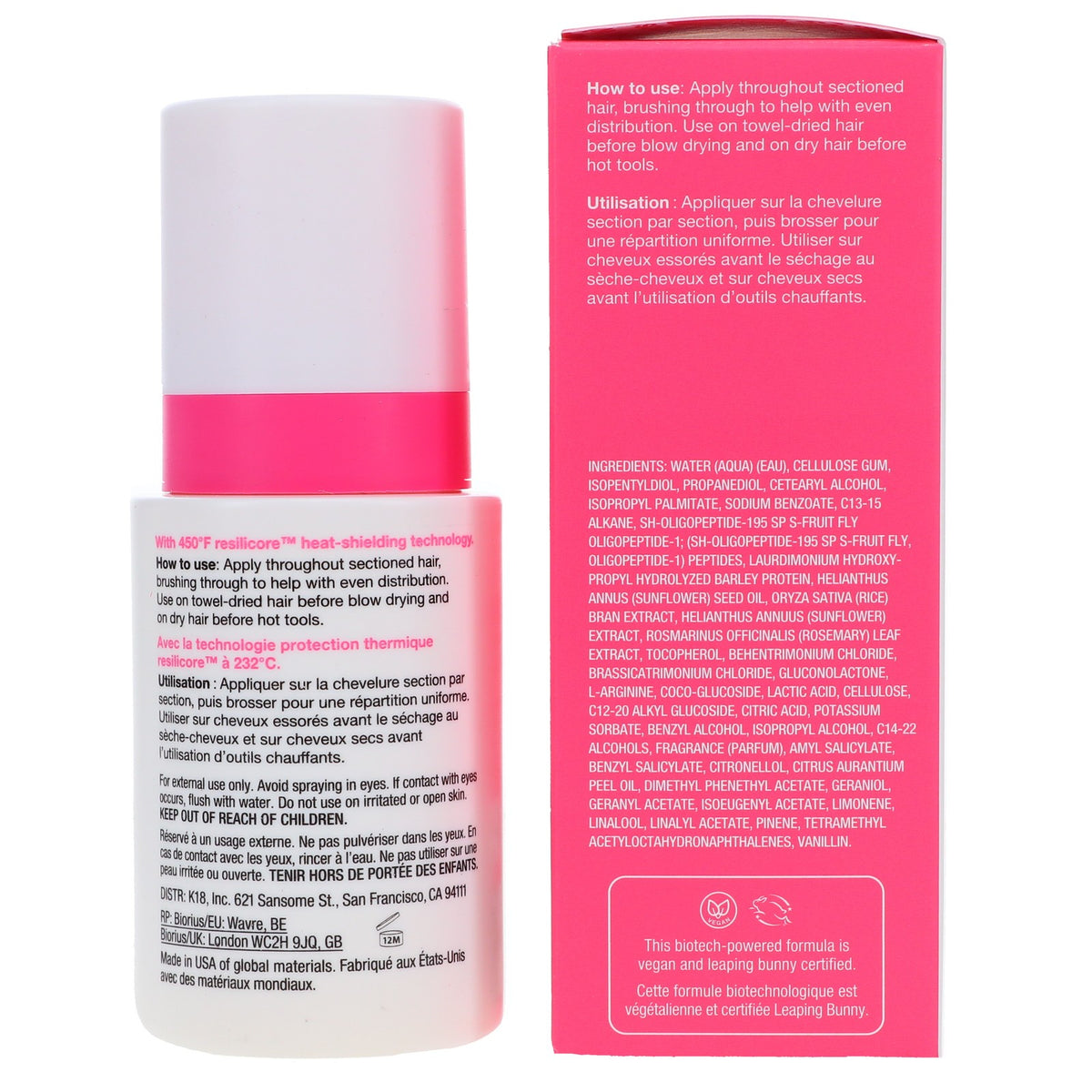 Heat Protectant Spray for Hair - Shields Up to 450°F, 4 oz