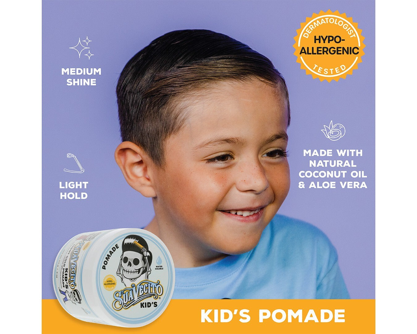 Kids Hair Pomade with Calming Chamomile Light Hold Hypoallergenic