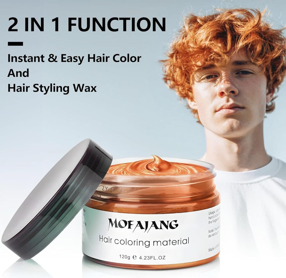 Temporary Hair Wax Color Set - Natural Orange Hair Styling Pomades for Men & Women