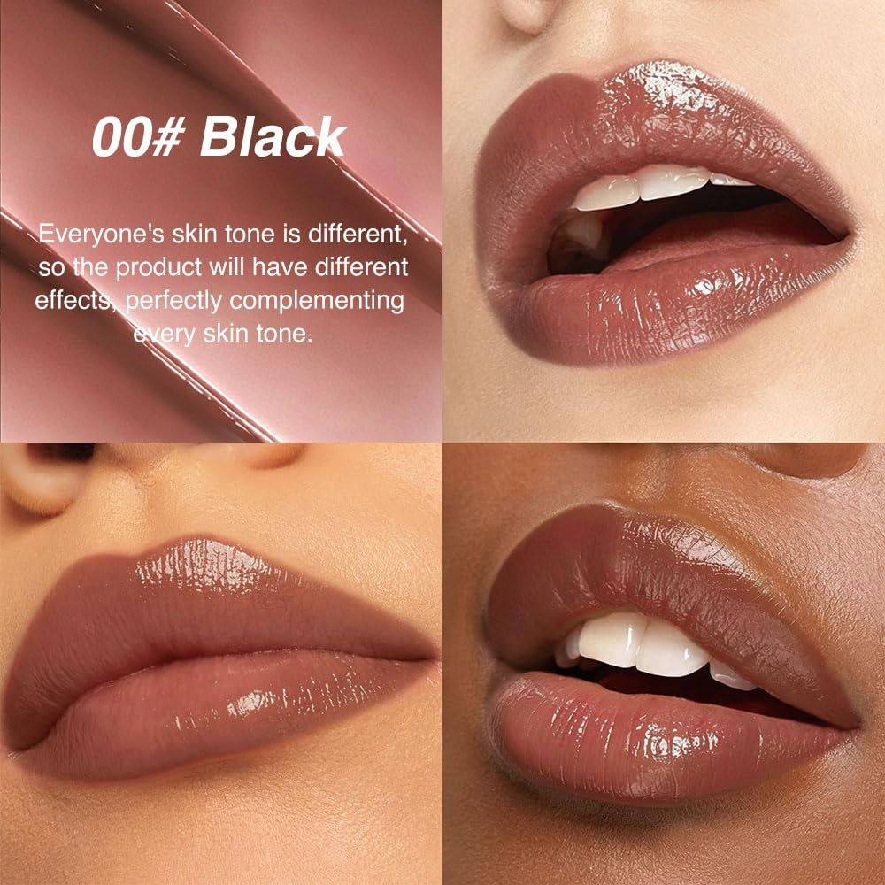 Hydrating Tinted Lip Balm Set - Black Dusty Pink, Nourishing & Sheer Finish