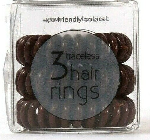 1 Pack Invisibobble Pretzel Brown 3 Count Traceless Hair Rings