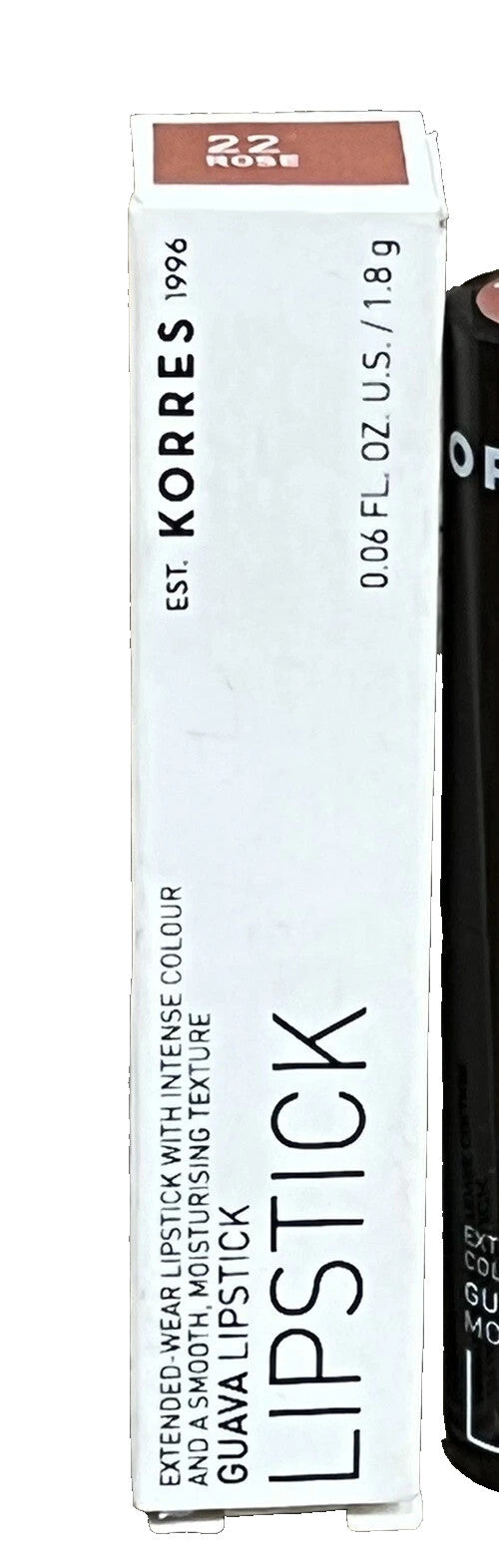 Korres Guava Lipstick #22 Rose - Full Size Lip Makeup Set of 2