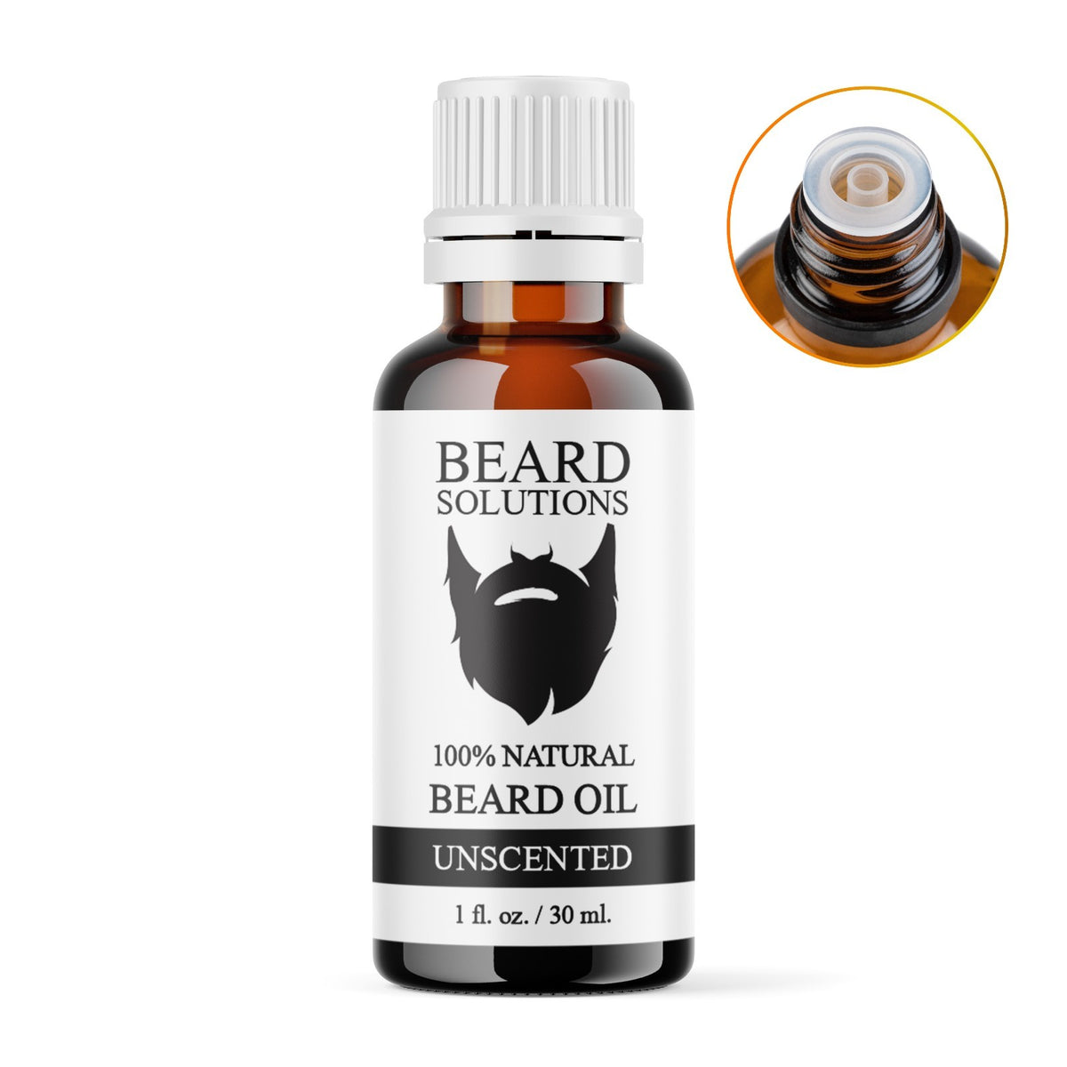 Natural Beard Oil for Hair Growth and Grooming - Unscented, 100% Pure & Nourishing