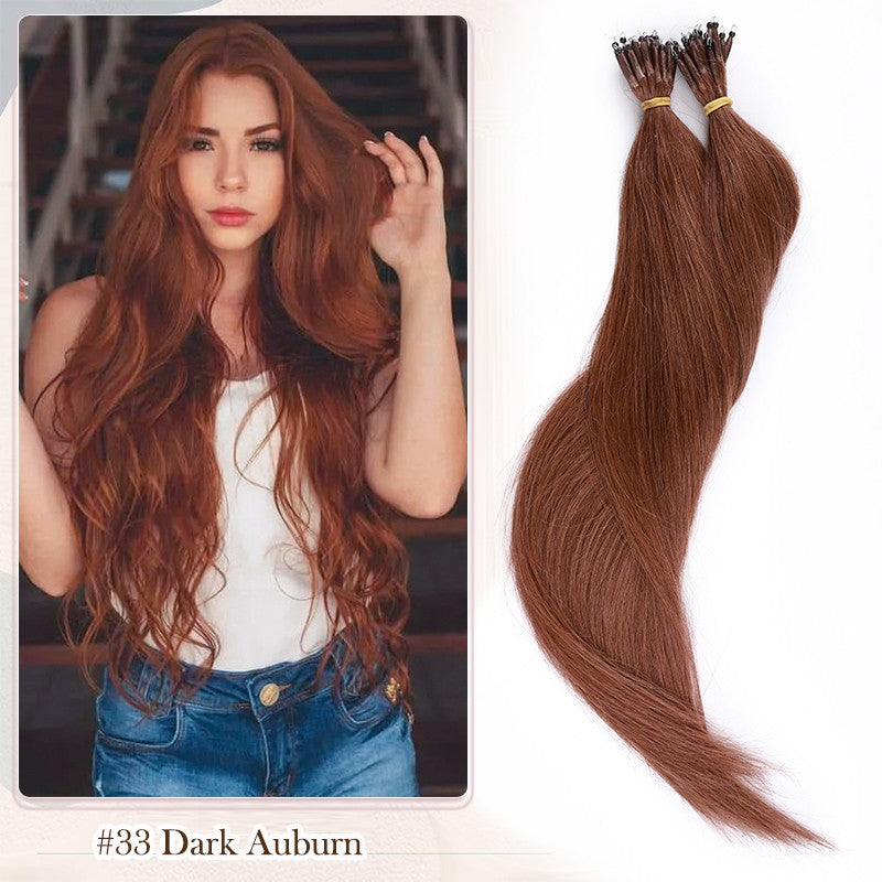 Nano Beads Hair Extensions 100% Remy Human Hair Balayage Ombre Blonde