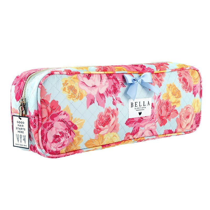 Waterproof Quilted Hair Tool Travel Bag - Organizer for Curling Iron & Straightener