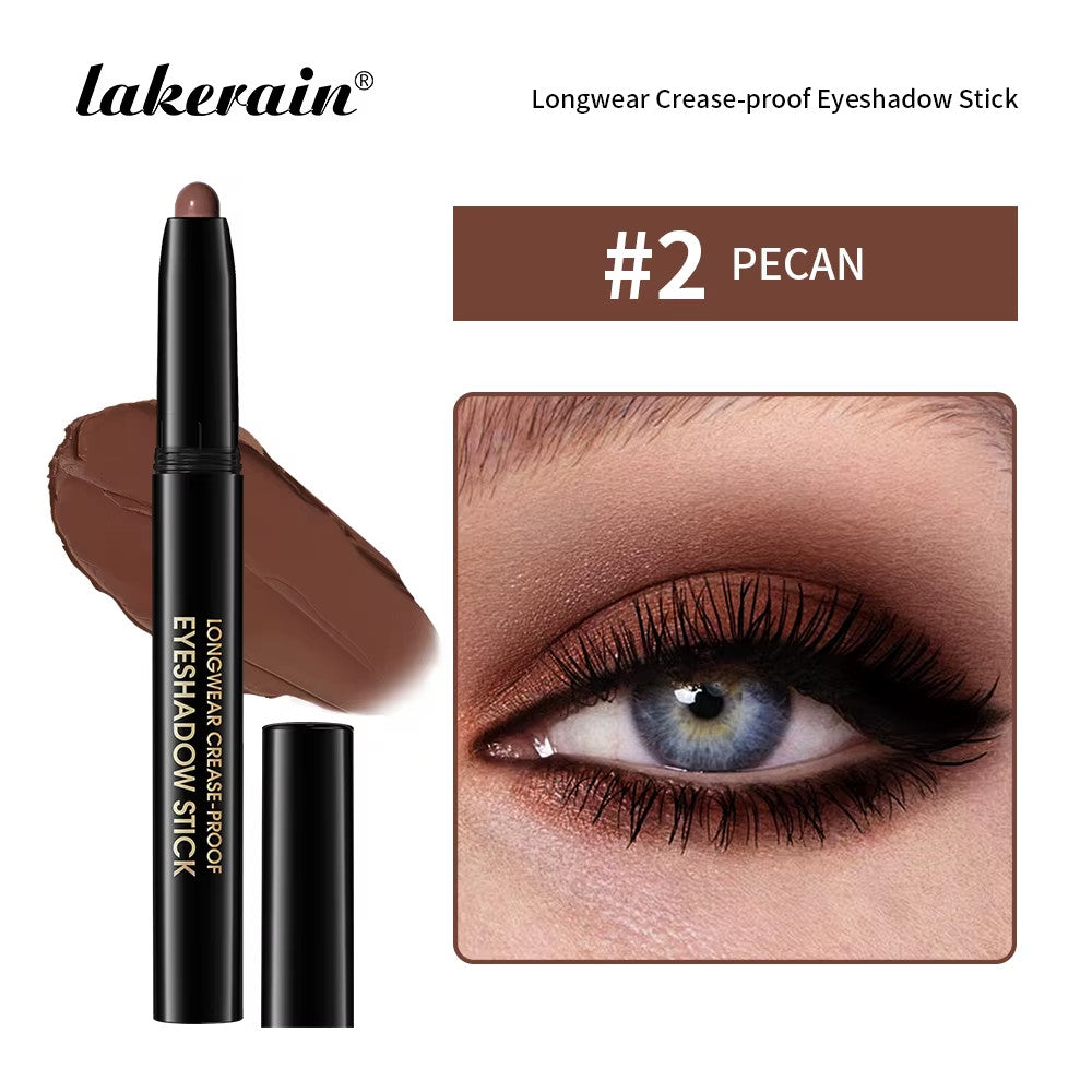 Longwear Waterproof Eyeshadow Stick with Shimmer & Matte Finishes - Crease-Proof, 12 Color Options