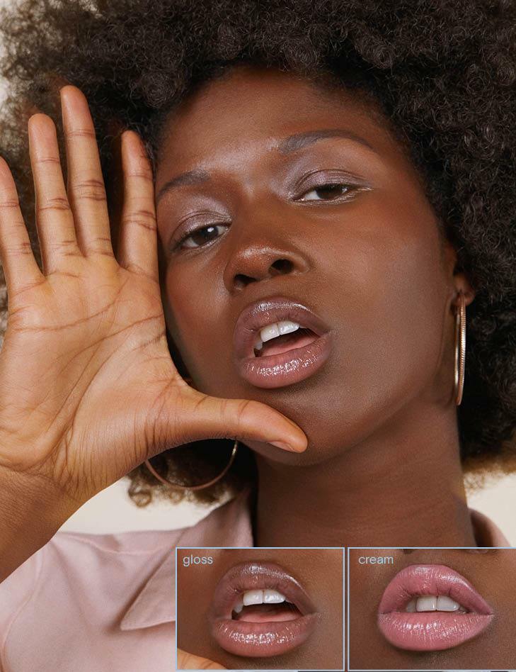 Multimood Lip Trio Set - Gloss, Cream & Matte Finishes, Vegan & Cruelty-Free