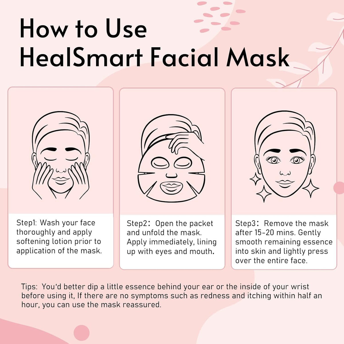Hydrating Facial Sheet Mask, 72-Hour Deep Moisturizing, 5 Count