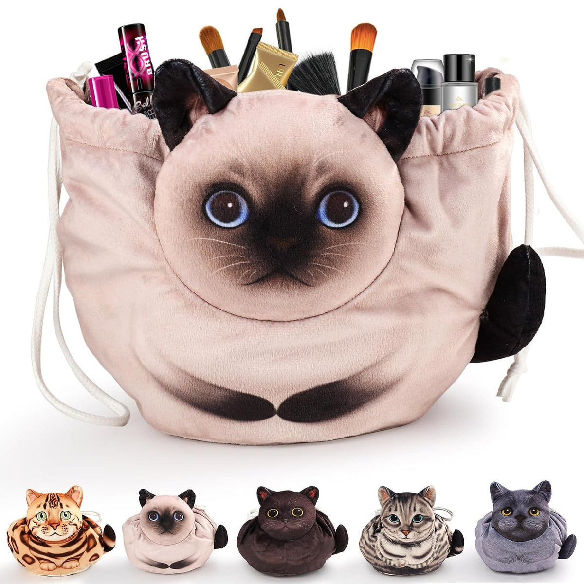Drawstring Makeup Bag - Travel Organizer for Cosmetics & Gifts