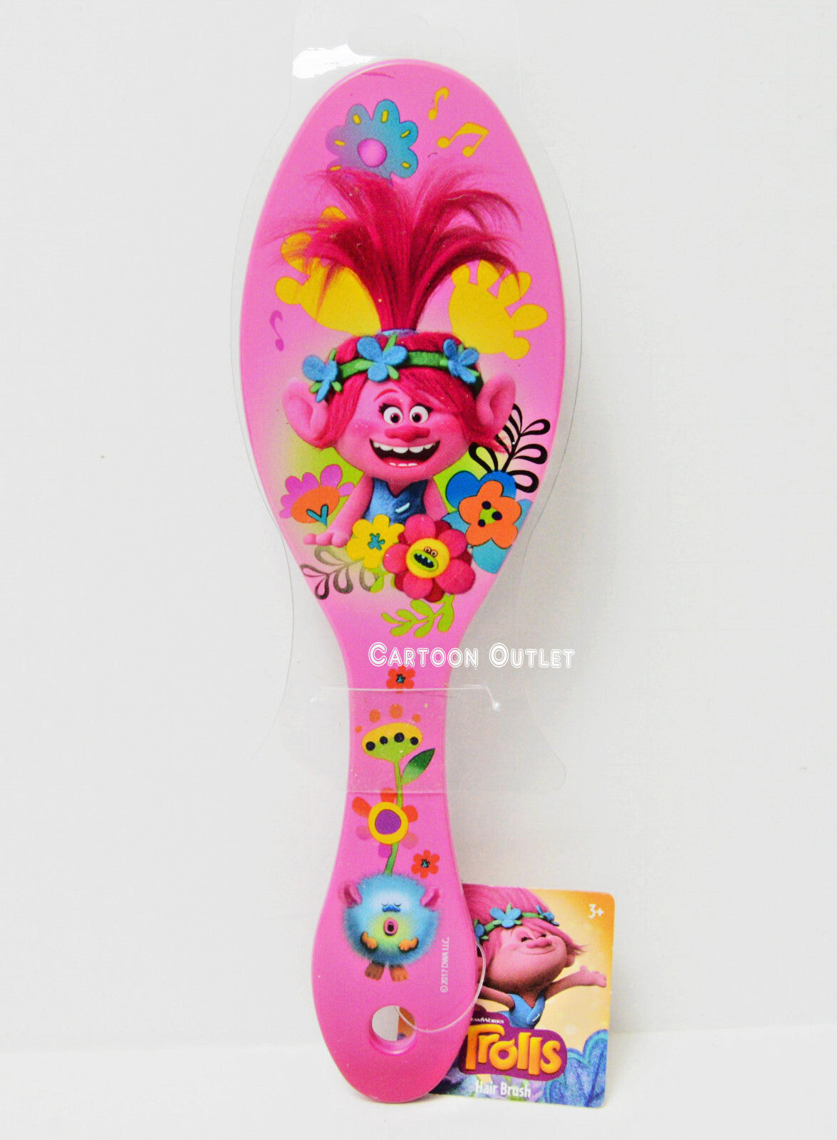 Kids Pink Trolls Hair Brush Comb 7-Inch Girls Birthday Gift
