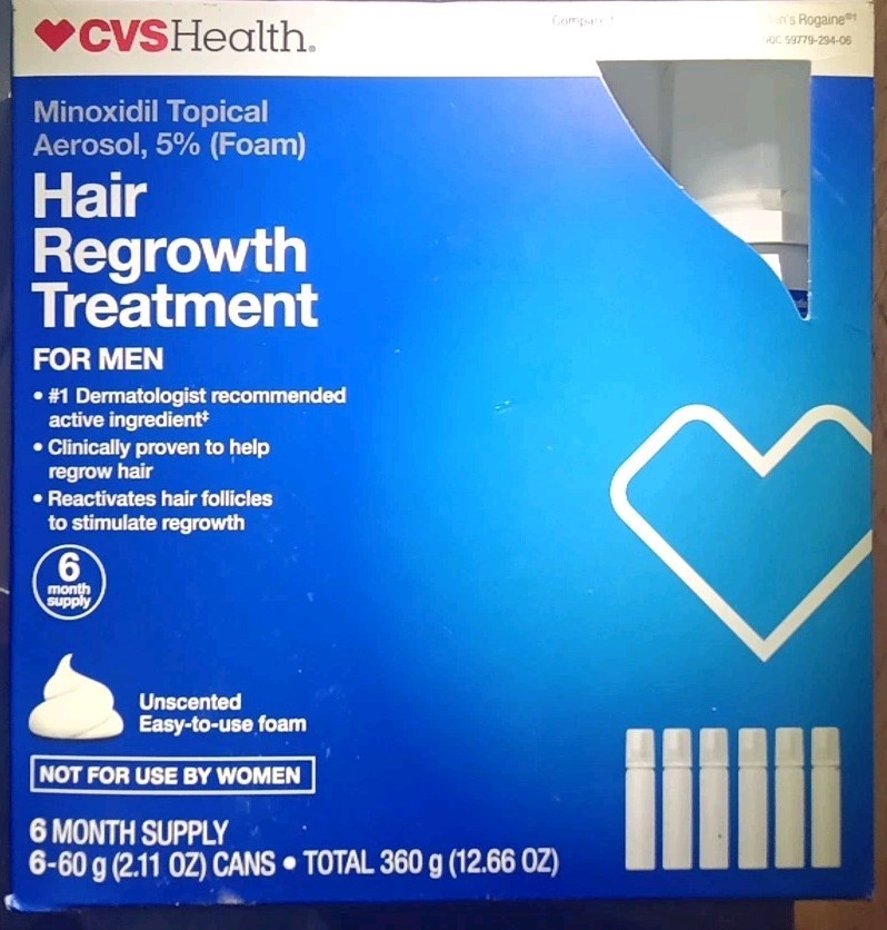 Men's 5% Minoxidil Hair Regrowth Treatment - 6 Month Supply