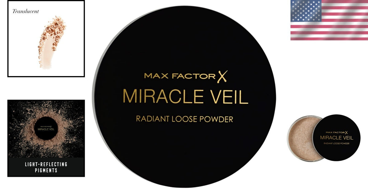 Translucent Loose Powder by Miracle Veil - Radiant Finish for All Skin Types, 0.14 oz