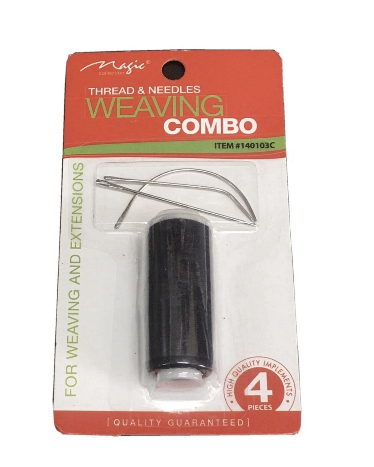 Black Thread 3 Needles Curve Straight Hook Combo Weaving and Hair