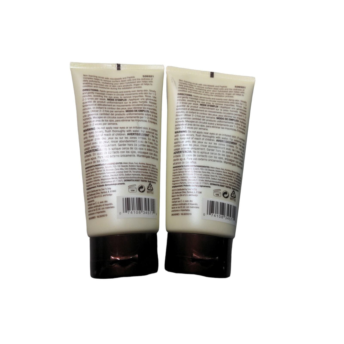Lot of 2 One 'n Only Argan Oil Microdermabrasion Exfoliator 5 oz