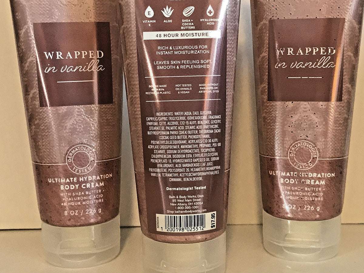 Wrapped in Vanilla Body Cream 8 oz - Set of 3
