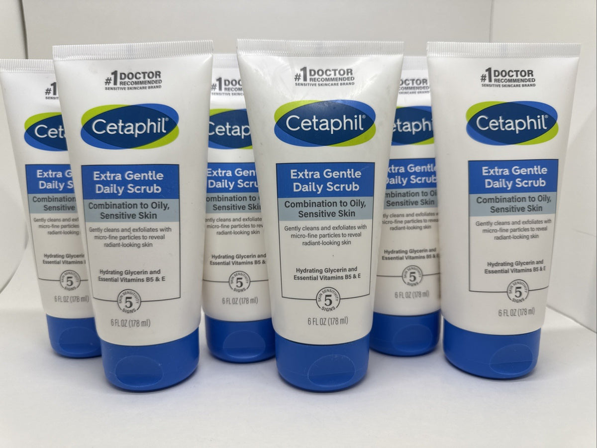 Cetaphil Extra Gently Daily Scrub - 6 fl oz EACH Lot Of