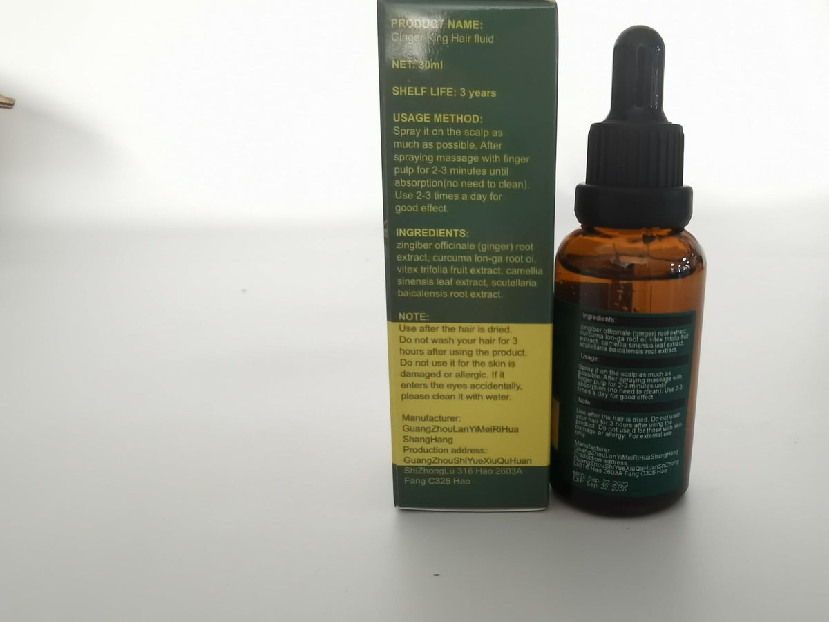 Hair Growth Serum with Ginger Oil and Biotin for Thinning Hair - Natural & Fast Results