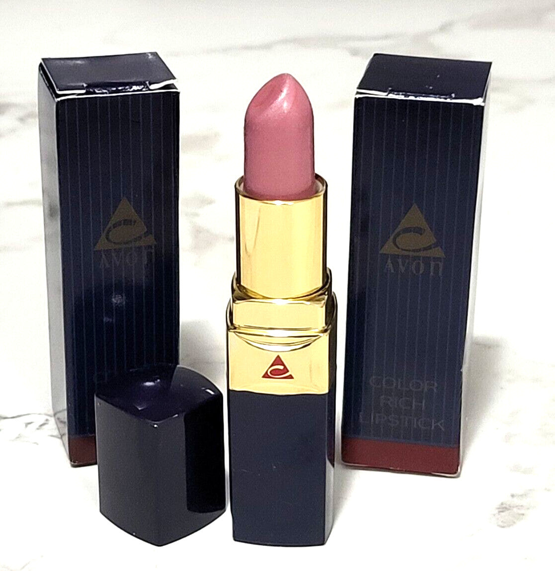 2 Full Size Avon Color Rich Lipstick Frostiest Mauve Set - New in Box