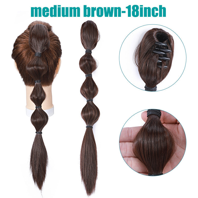 Extra Thick 12-Inch Clip-In Ponytail Hair Extension - Natural & Wavy