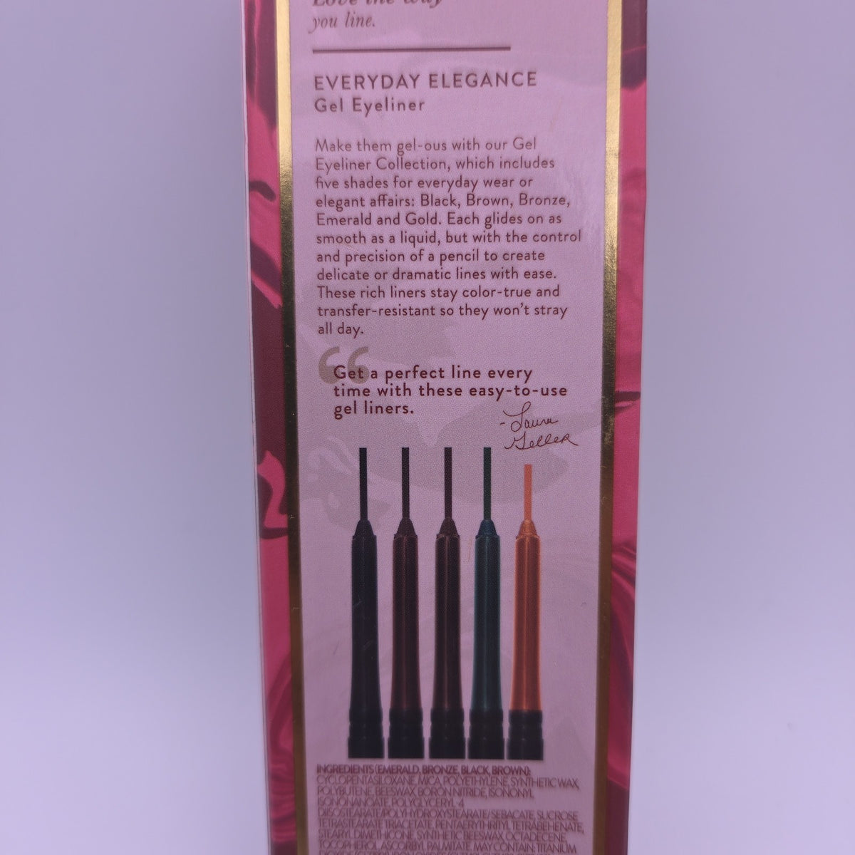Gel Eyeliner Set - Black, Brown, Bronze, Emerald, Gold - 5 Pieces for Eye Makeup