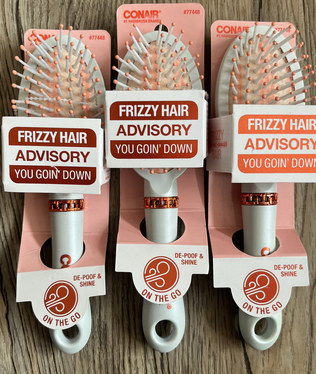 Conair Frizzy Hair De-Puff & Shine On-The-Go Detangler Set - 3 Pieces