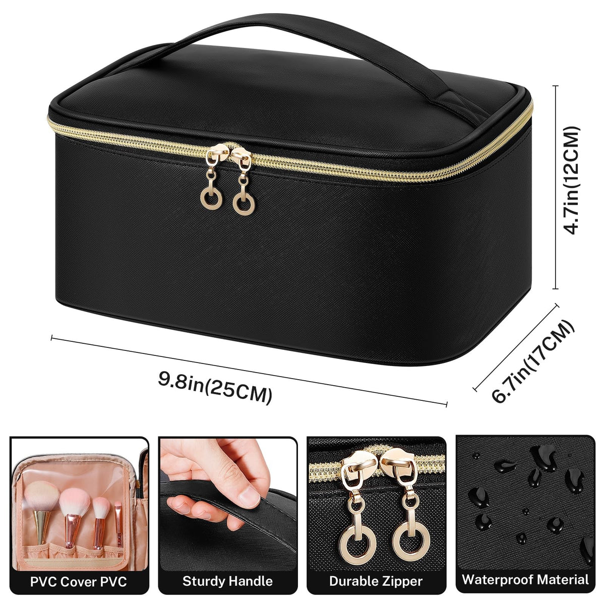 Large Capacity Travel Makeup Bag Waterproof Cosmetic Organizer for Women