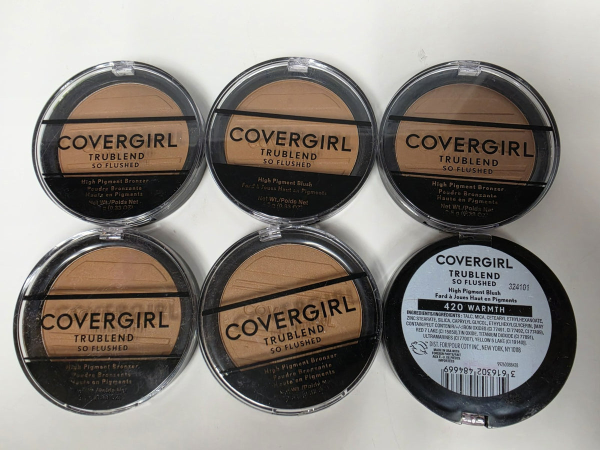 Set of 6 Covergirl Trublend So Flushed Bronzer 420 Warmth - High Pigment Face Makeup
