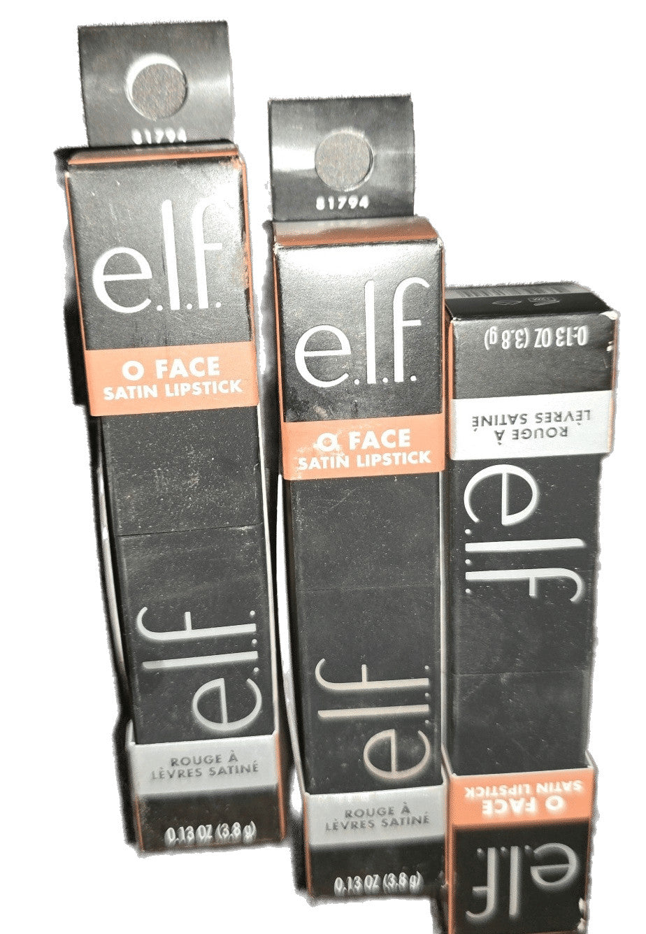 e.l.f. O FACE Satin Lipstick Set No Doubt - 3 x 0.13 oz Long-Wearing Nourishing