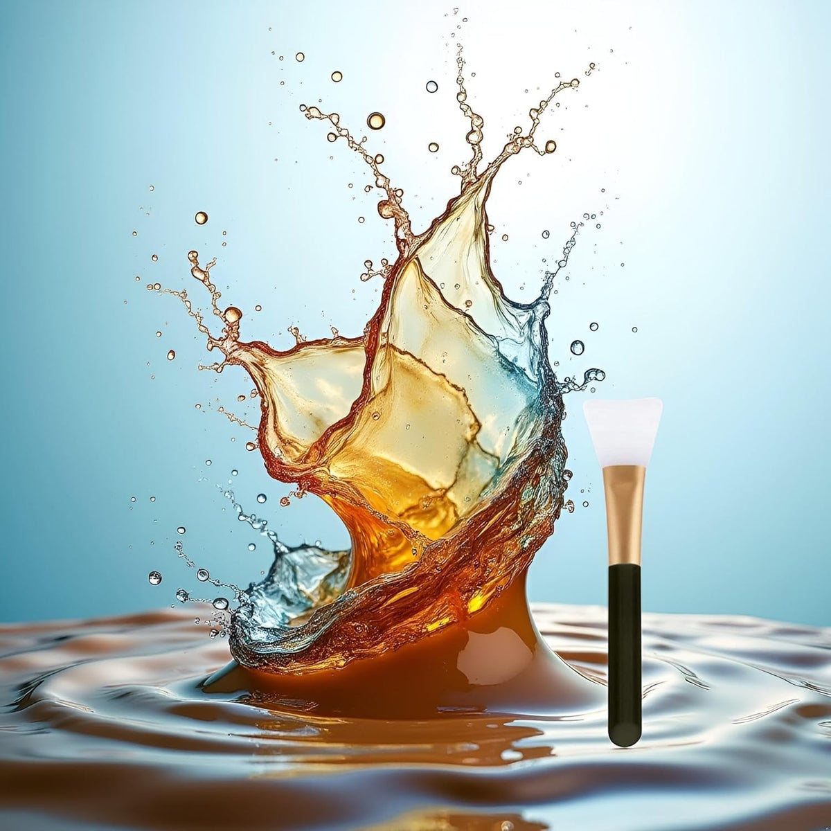 Face Mask Applicator Brush with Integrated Scraper – Soft Bristles for Precise Application
