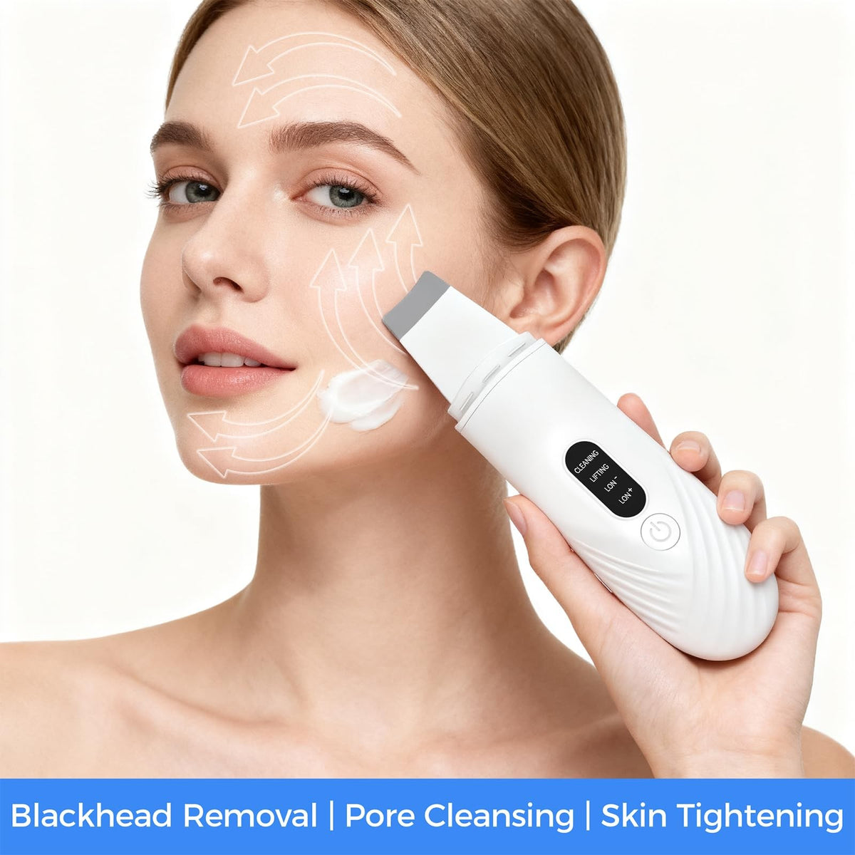 Blackhead Remover Face Scrubber with 4 Modes - Rechargeable Skin Pore Cleaner