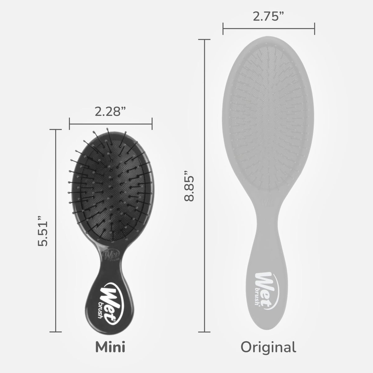 Mini Detangling Hair Brush with IntelliFlex Bristles - Travel Size, Effortless Styling