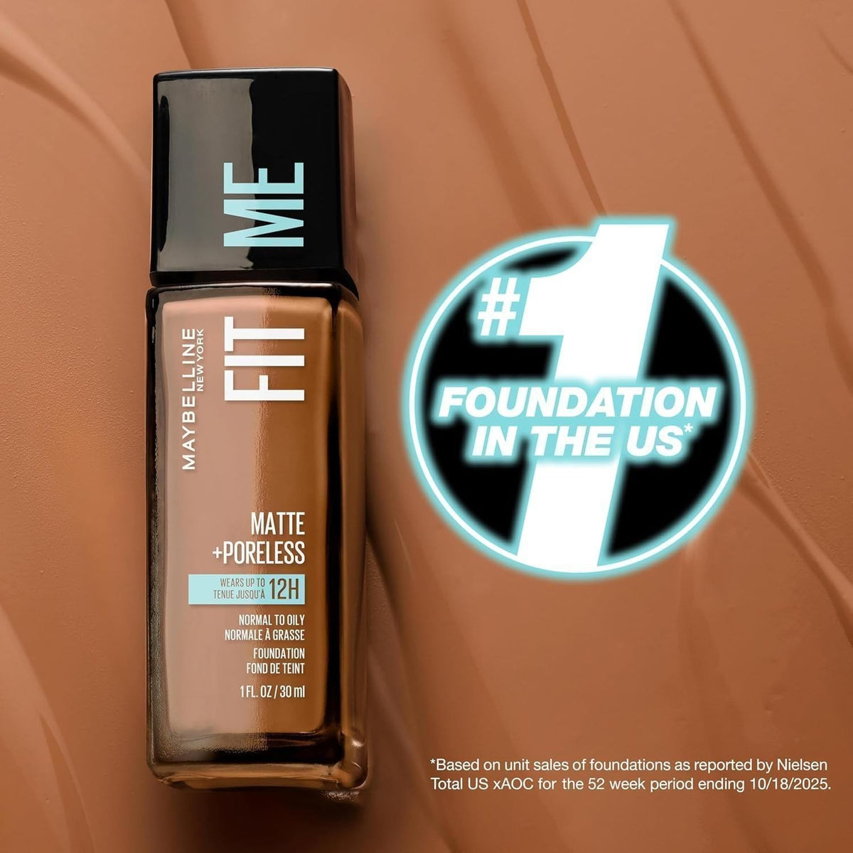 Maybelline Matte Plus Poreless Foundation - Classic Tan 1oz, Oil-Free, Long-Lasting