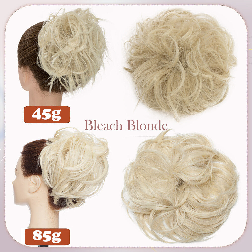 Large Messy Bun Hair Extension Wrap - Thick, Natural Look, Adjustable Updo