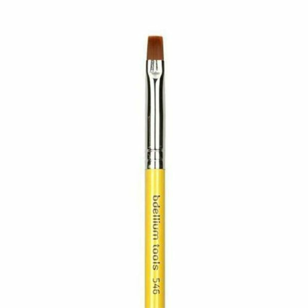 Lip Makeup Brush - Square Flat Tip Vegan Synthetic Bristles, 6.5 Inch