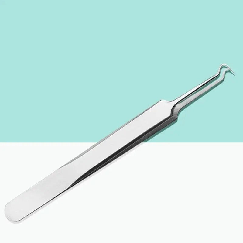 Blackhead Remover Tweezers - Curved Pimple & Acne Extraction Tool