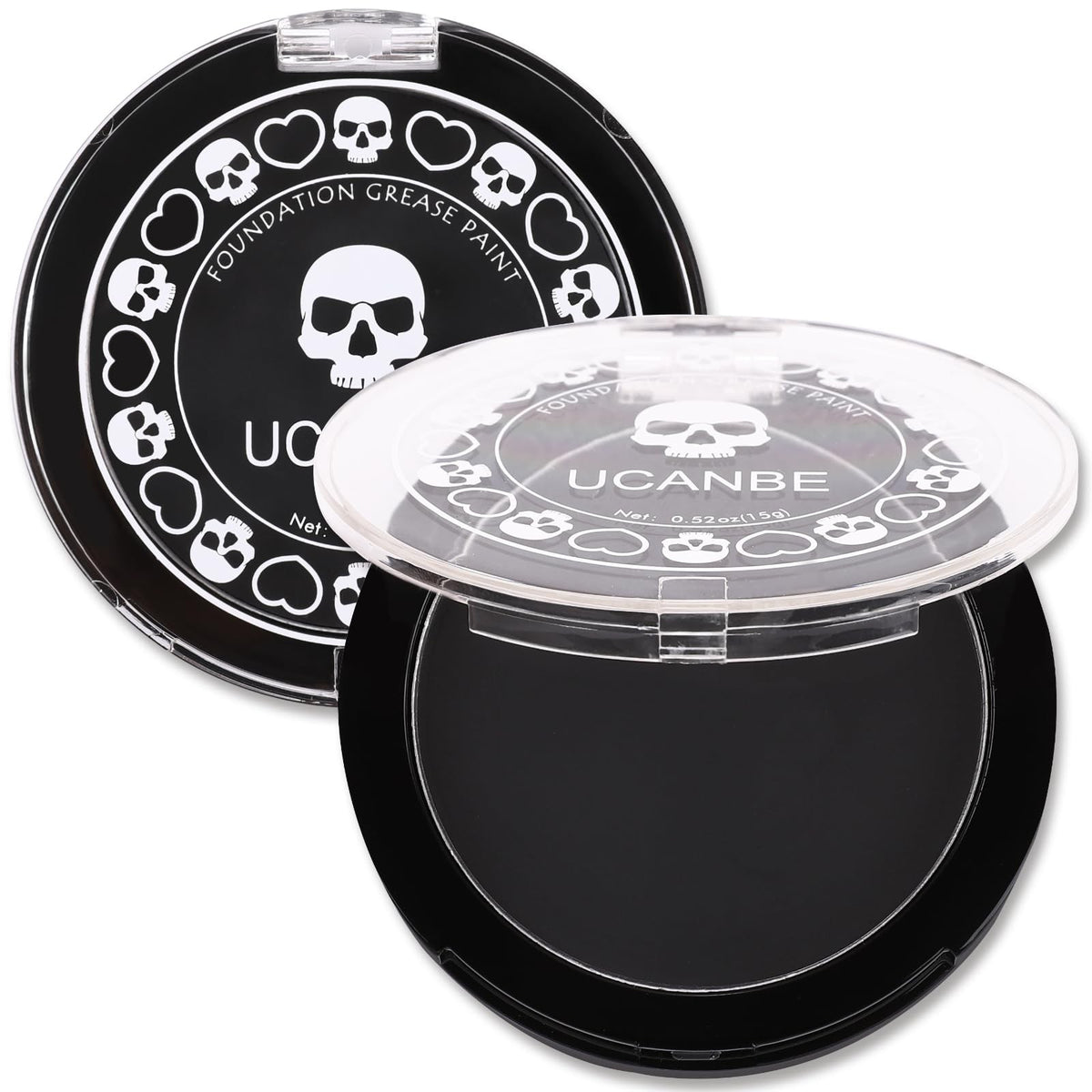 Black Face & Body Makeup Cream - 0.52 Ounce, Non-Toxic, Stage & Cosplay
