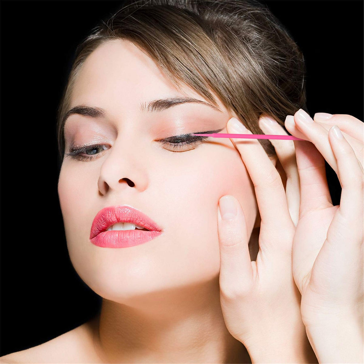 Disposable Micro Cotton Swabs for Makeup & Cleaning - Pink, 400 pcs