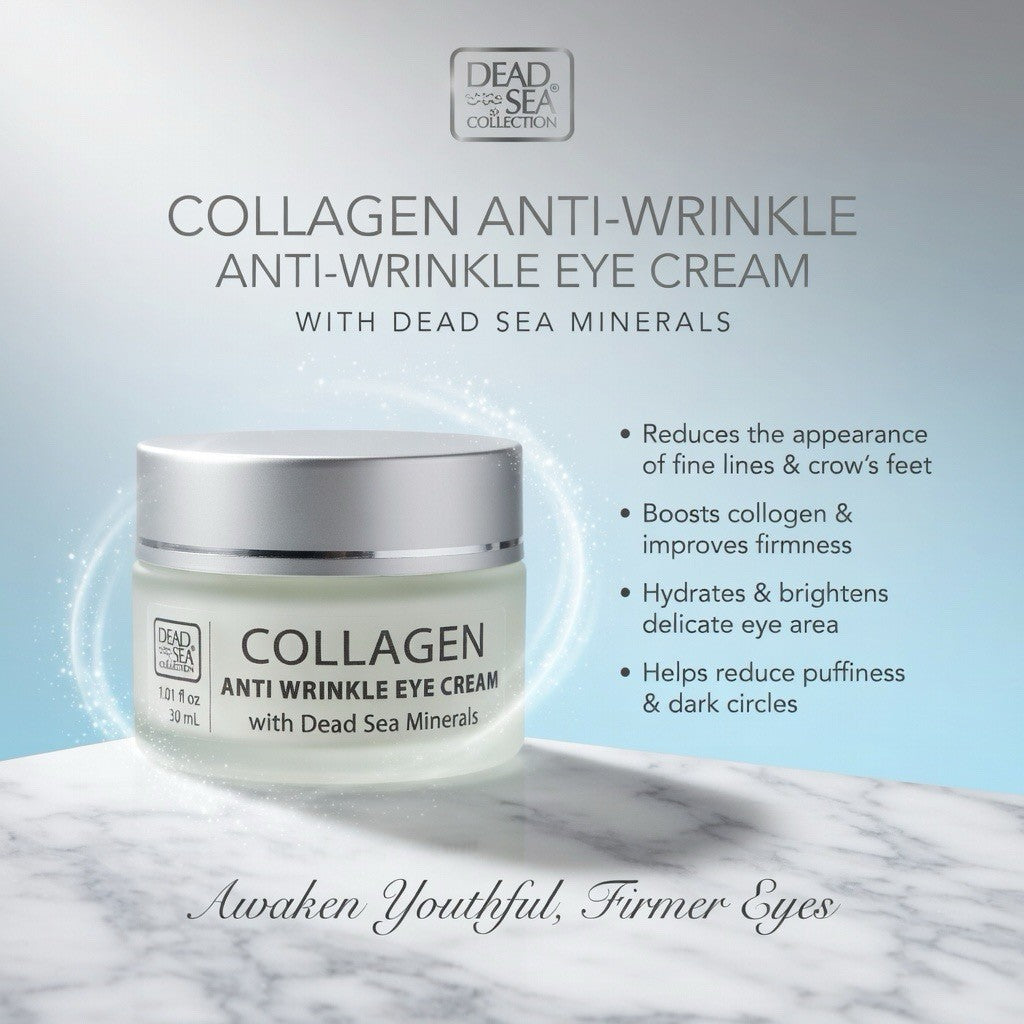 Dead Sea Collagen Anti-Aging & Firming Eye Cream 1.01 oz - Rejuvenate & Reduce Wrinkles