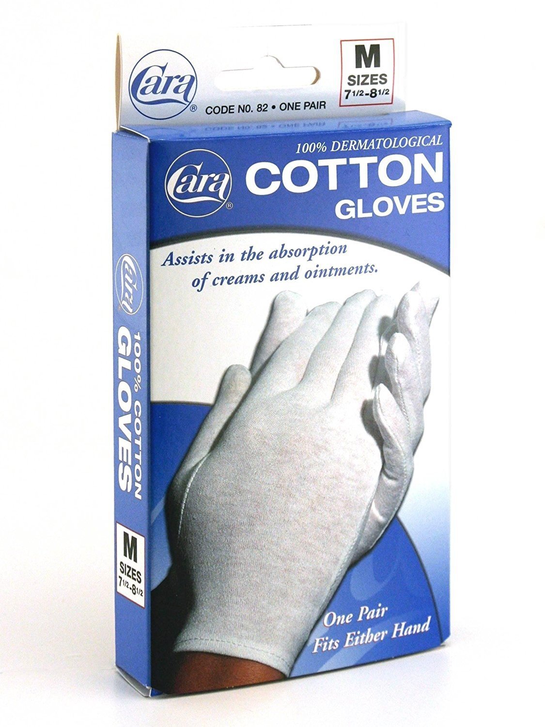 Cara 84 100% Dermatological Cotton Gloves Fits Either Hands XL Sizes