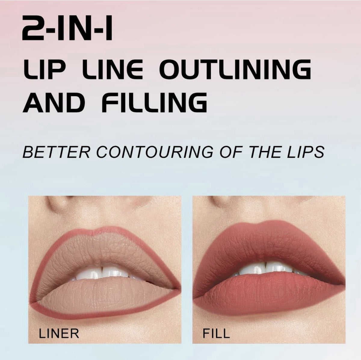 Gourd-Shaped Liquid Lipstick & Lipliner Set - Precise & Long-Lasting #4