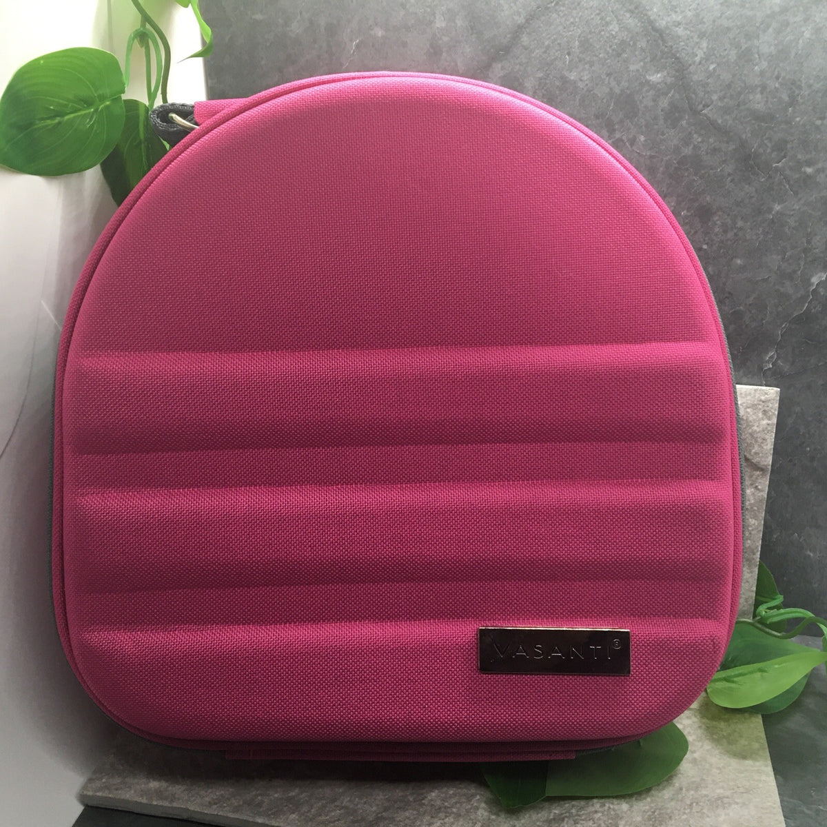 Pink Makeup Case with Handle and Straps - Travel Vanity Organizer
