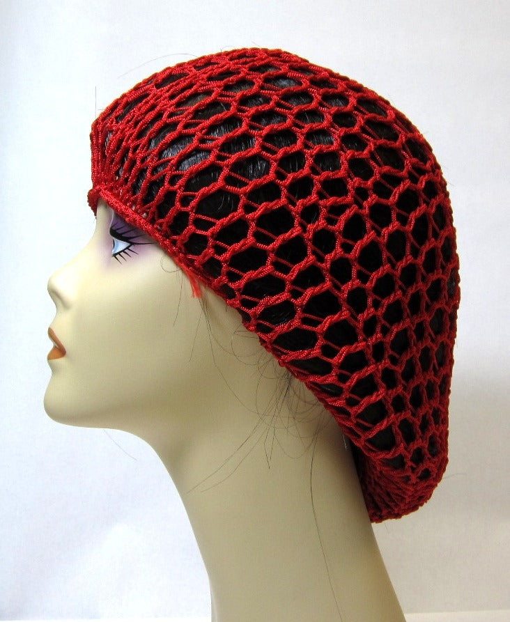 LOT OF 2 OR 12 HATS-- CROCHET SOFT RAYON HAT SNOOD HAIR NET ONE SIZE
