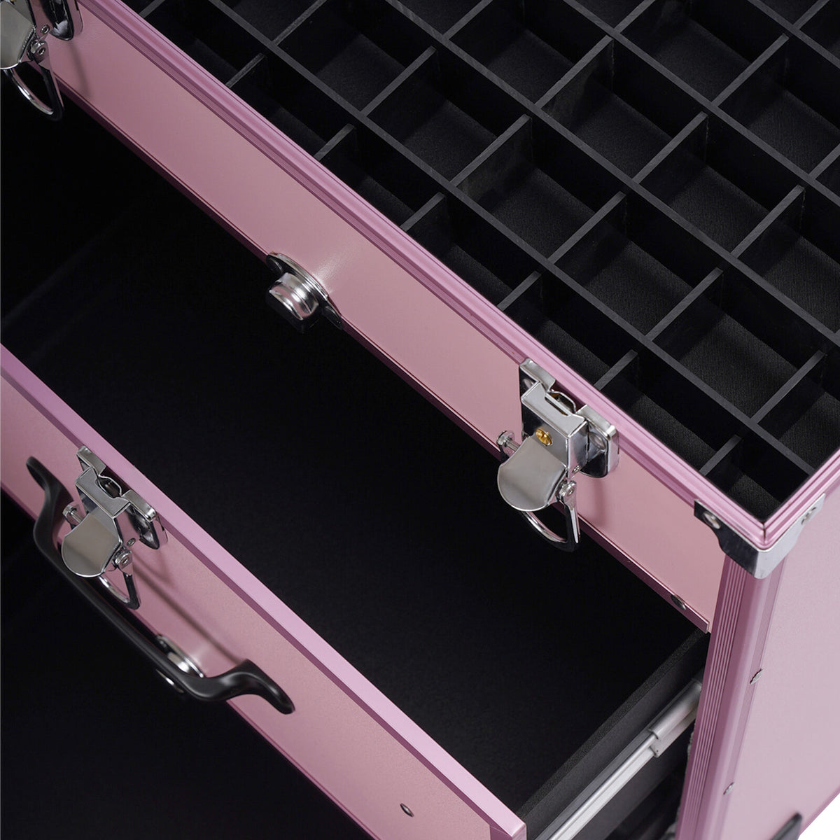 Professional Rolling Makeup Case with Multi-Layer Storage Trolley