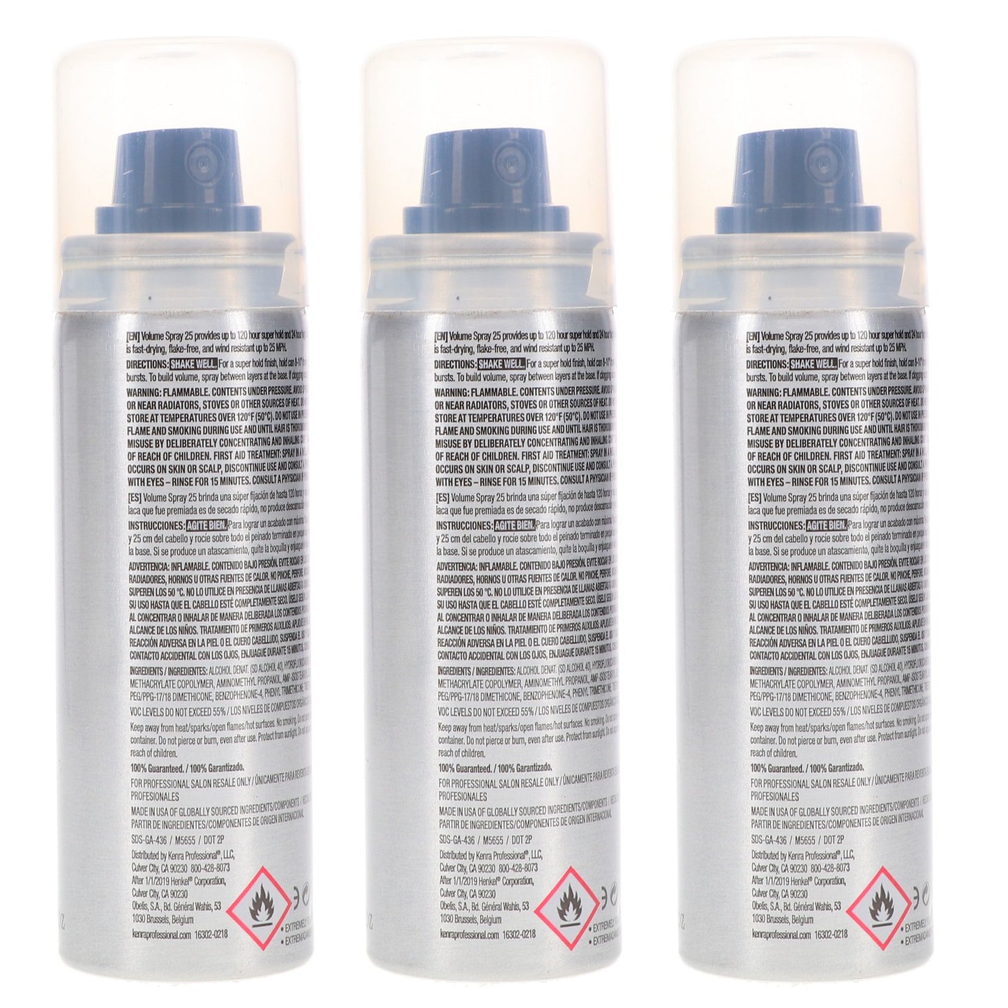 Kenra Volume Spray Hair Spray #25 - 1.5 oz 3 Pack for Long-Lasting Volume