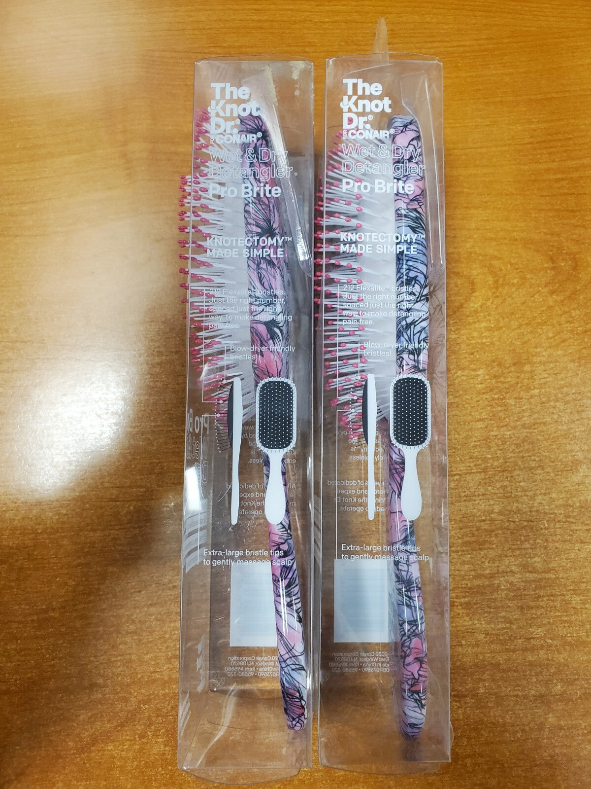 2 Pack Wet & Dry Detangling Hair Brushes - Painless Scalp Massage & Heat-Resistant Design