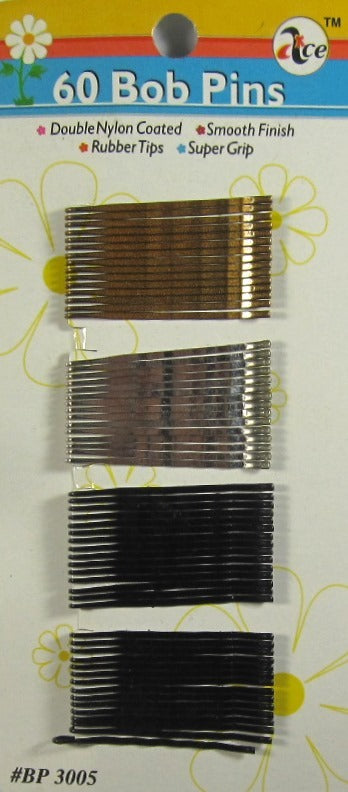 LOT OF 2 PACK-- 2" LONG BOBBY PIN ,HAIR CARE & STYLING NYLON